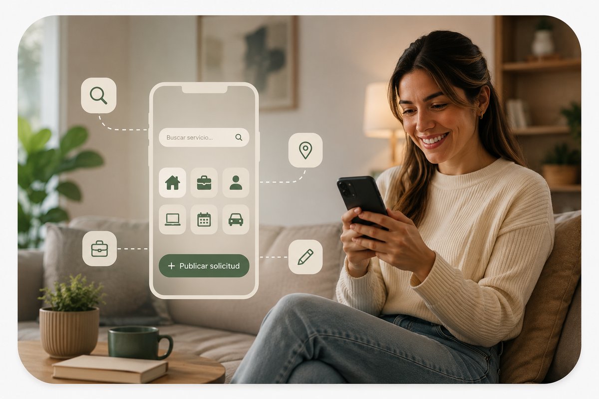 Elige un servicio desde la app