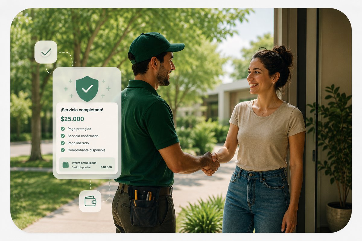 Servicio completado y pago protegido